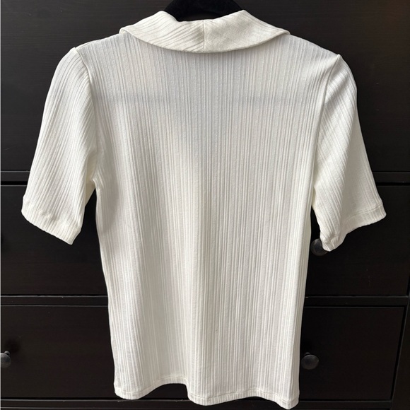 Madewell - Winter White Ribbed Collar Sweater - Picture 2 of 2